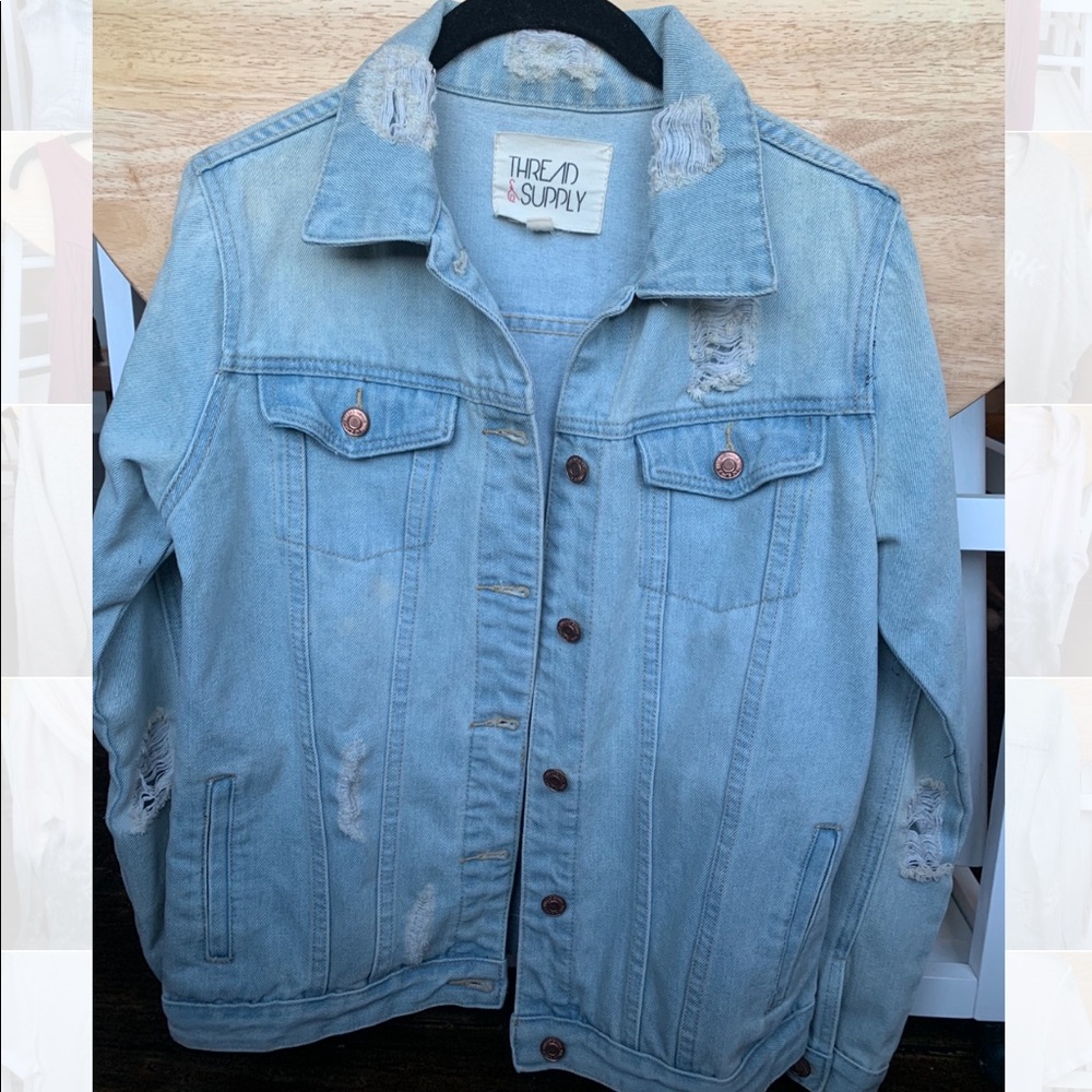 Ripped Denim Jean Jacket